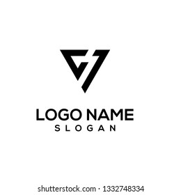 Triangle logo initial