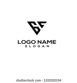 Vg Initial Line Triangle Logo Design Stock Vector (Royalty Free ...