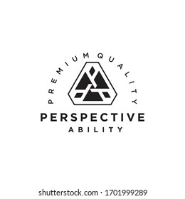 logotipo de triángulo con letra inicial Plantilla de diseño de vectores AP