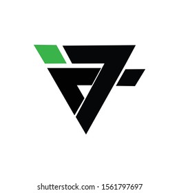 triangle logo - inverted triangle logo - business logo- black- vector


