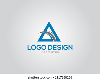 Triangle logo isometric, infinity sharp corner geometric shape illusion, hipster monogram converge overlapping line infinite icon, innovation tech delta emblem.
