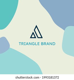 Logotipo de triángulo | Logo de la carta A | Color del fondo