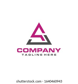 triangle logo and the letter S