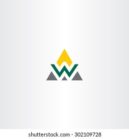 triangle logo letter w symbol vector icon