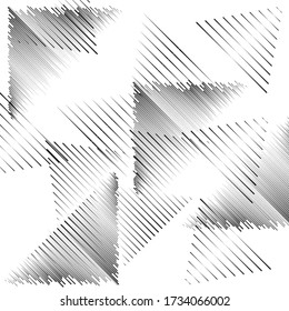 Triangle Logo with lines.  unusual background Design .Black Vector stripes .Geometric shape.