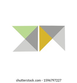Triangle Logo looped infinity design vector template