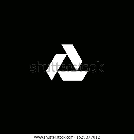 triangle logo, luxury logo, letter a logo