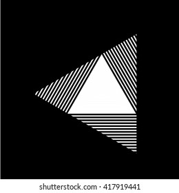 Triangle Logo Minimal Geometry Black Background Stock Vector (Royalty ...