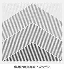 Triangle logo. Minimal geometry. Gray background. Stock vector.
