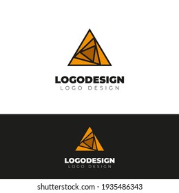 triangle logo minimal and modern  design creative logotype vector template