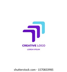 Triangle logo with modern style and futuristic. The best choice to start new bussiness or rebranding. Ready to use for your company. Vector EPS 10