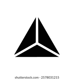 triangle Logo on vector illustration. 