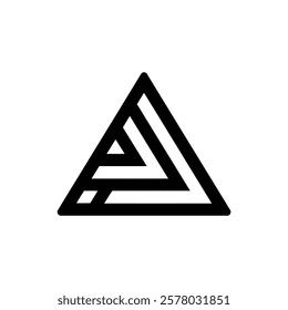 Triangle Logo on vector illustration. 