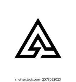 Triangle Logo on vector illustration. 