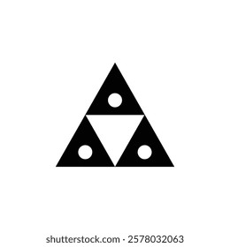Triangle Logo on vector illustration. 