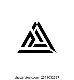 Triangle Logo on vector illustration. 