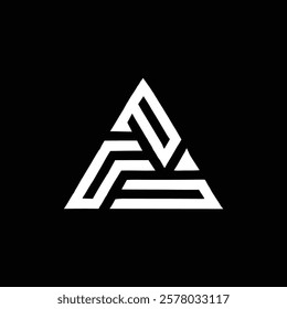 Triangle Logo on vector illustration. 