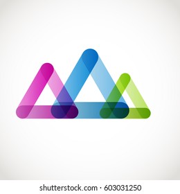 Triangle logo on white background. Vector