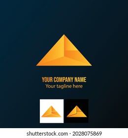 Triangle logo, with orange gradient color 