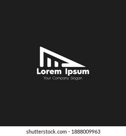 A triangle logo with a piano combination