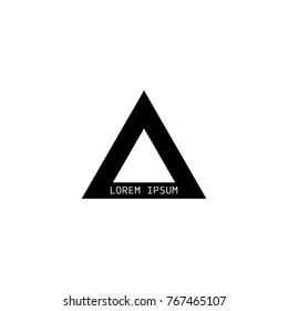 Triangle logo. Pyramid signs. Vector illustration eps 10