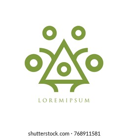 Triangle logo. Pyramid signs. Vector illustration eps 10