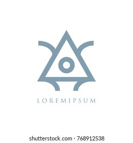 Triangle logo. Pyramid signs. Vector illustration eps 10