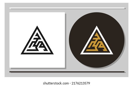 Triangle logo with random stripes