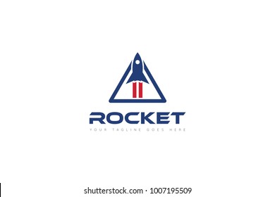 triangle logo, rocket vector. American Rocket Logo Vector design Template. Vector Illustrator Eps.10