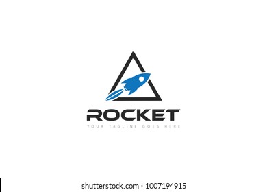 triangle logo, rocket vector. Rocket Logo Vector design Template. Vector Illustrator Eps.10