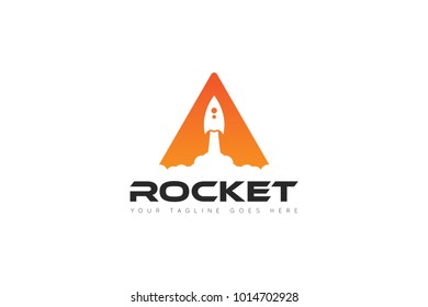 triangle logo, rocket vector. Rocket Logo Vector design Template. Vector Illustrator Eps.10