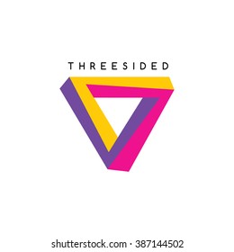 triangle logo - square isometric theme logotype