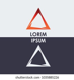 Triangle logo tech simple business icon 