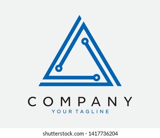 triangle logo for technology & digital companies