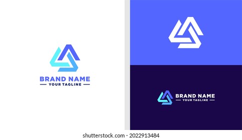 TRIANGLE LOGO TECHNOLOGY UNIQUE EDITABLE