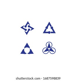 Triangle logo template icon design
