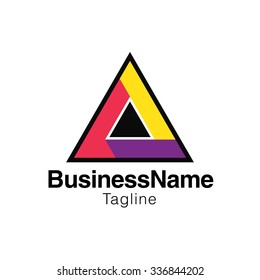 triangle Logo template isolated
