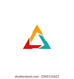 Triangle logo template modern and colorful