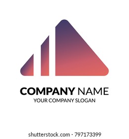 Triangle Logo Template. Stock Vector.
