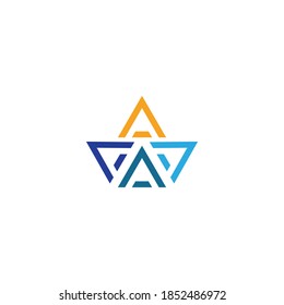 Triangle Logo Template vector icon illustration design