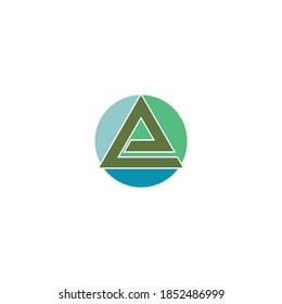 Triangle Logo Template vector icon illustration design