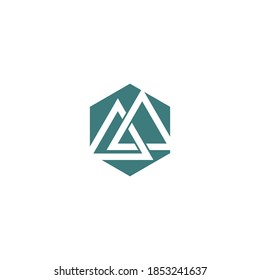 Triangle Logo Template vector icon illustration design