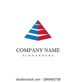 Triangle Logo Template vector icon illustration design