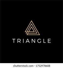 ilustración de icono del vector del logotipo triangular