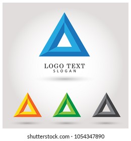 A & Triangle Logo. Vector & Icon Template