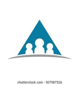 triangle logo vector. icon template.