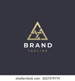 Triangle logo. Vector logotype template