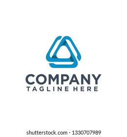 triangle logo witth letter a concept