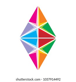 triangle logotype star, and full color 