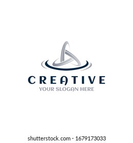 triangle loop logo. Social symbol vector design template